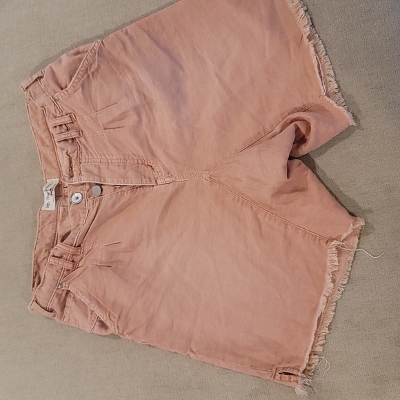 Free People Linen Utility Harem Shorts Size 6 - Picture 1 of 1